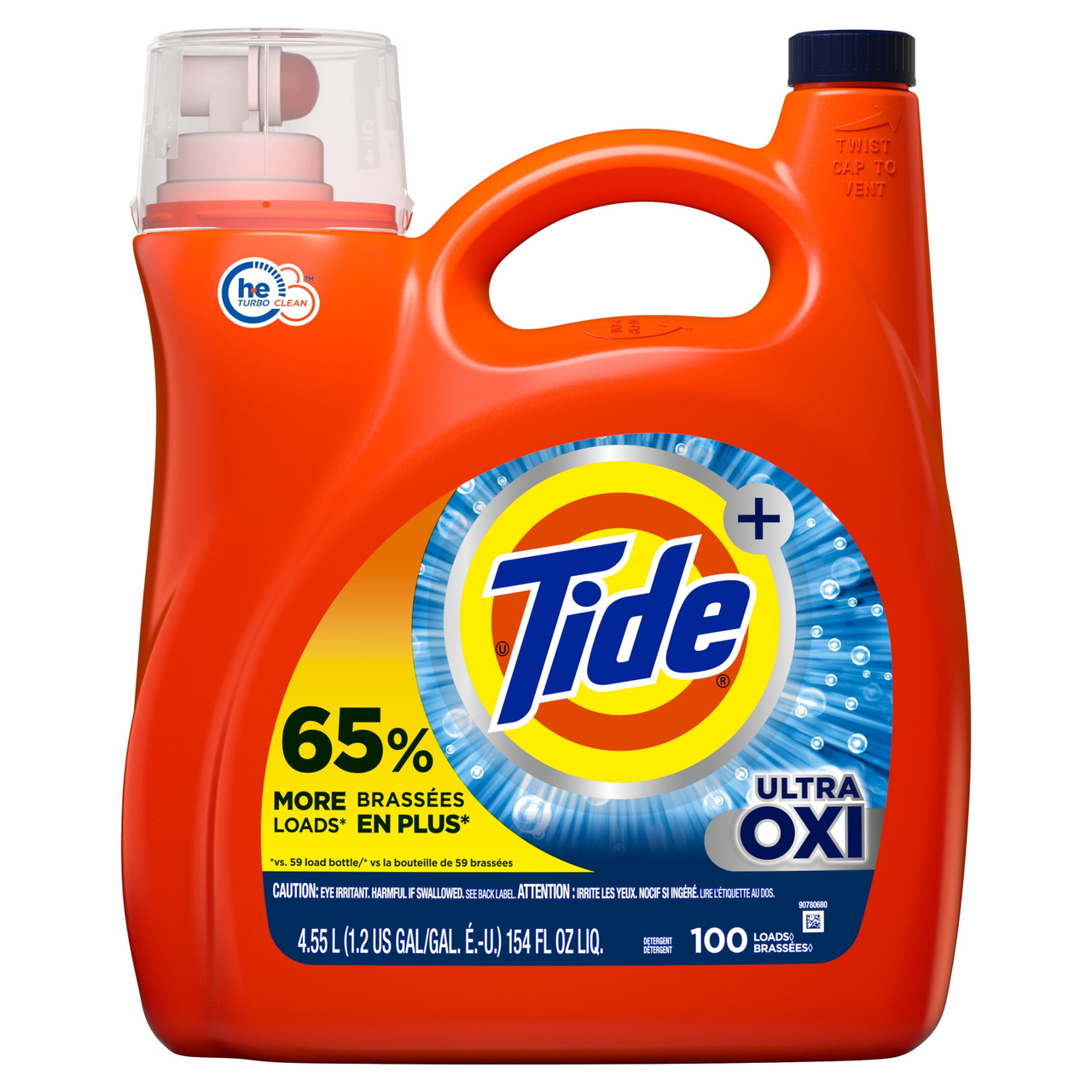 Tide Ultra Plus Oxi, 100 Loads Liquid Laundry Detergent, 154 fl oz - [From 128.00 - Choose pk Qty ] - *Ships from Miami