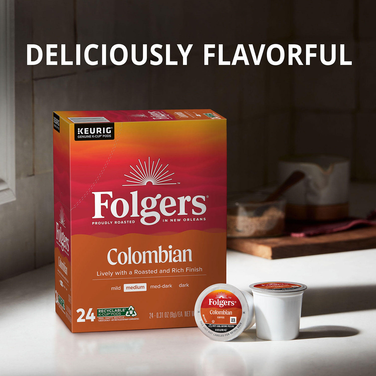 Folgers 100% Colombian Medium Roast Coffee K-Cups (100 ct.) - *Pre-Order