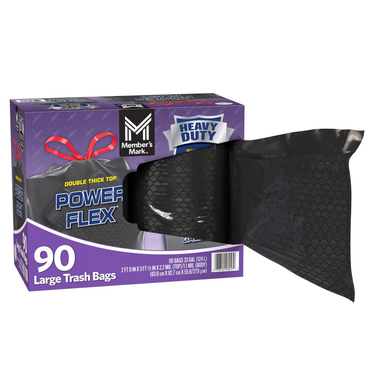 Member's Mark 33-Gallon Power-Guard Drawstring Trash Bags (90 ct.) - *Pre-Order