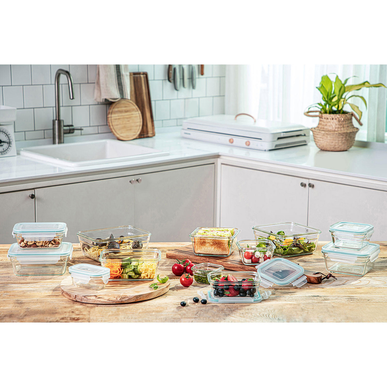 Member's Mark 24-Piece Glass Food Storage Set by Glasslock - [From 84.00 - Choose pk Qty ] - *Ships from Miami