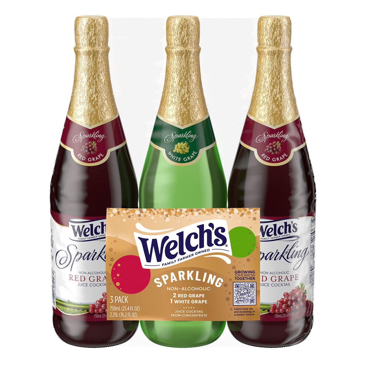 Welch's Sparkling Grape Juice Variety Pack (25.4 fl. oz., 3 pk.) - *Pre-Order