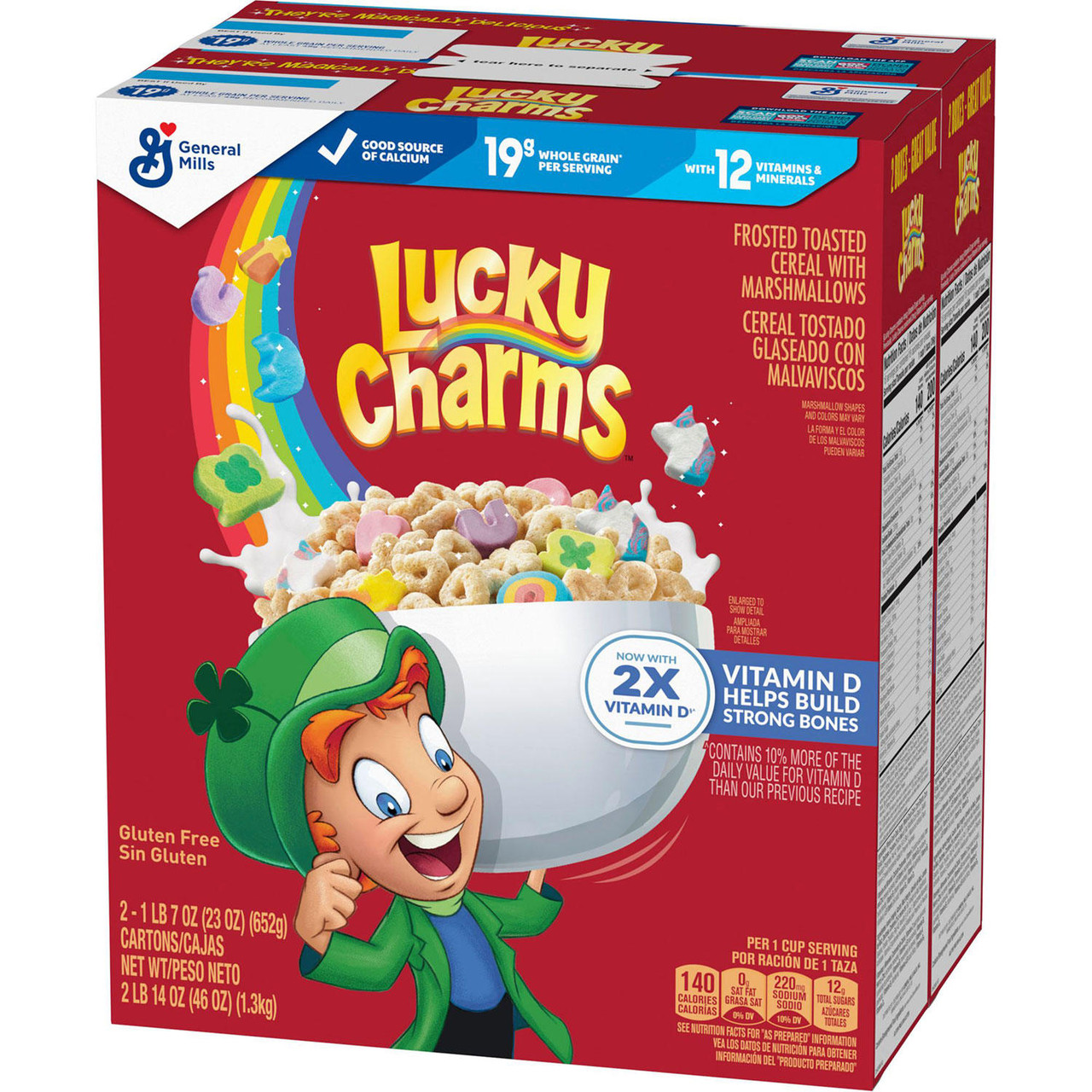 Lucky Charms Unicorn Marshmallow Cereal (23 oz., 2 pk.) - [From 30.00 - Choose pk Qty ] - *Ships from Miami