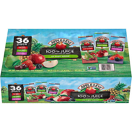 Apple & Eve 100% Juice Variety Pack (6.75 fl. oz., 36 pk.) - *In Store