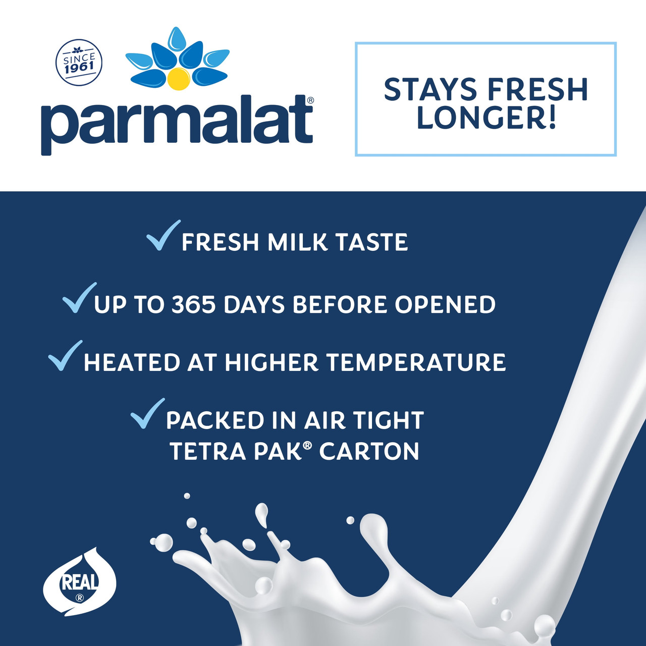 Parmalat 6 pack Lactose Free 2% Reduced Fat Milk, 32 fl oz - *In Store