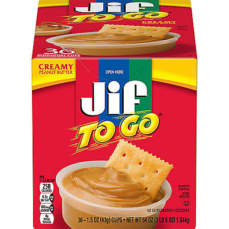 Jif-To-Go Creamy Peanut Butter (36 ct.) - *In Store