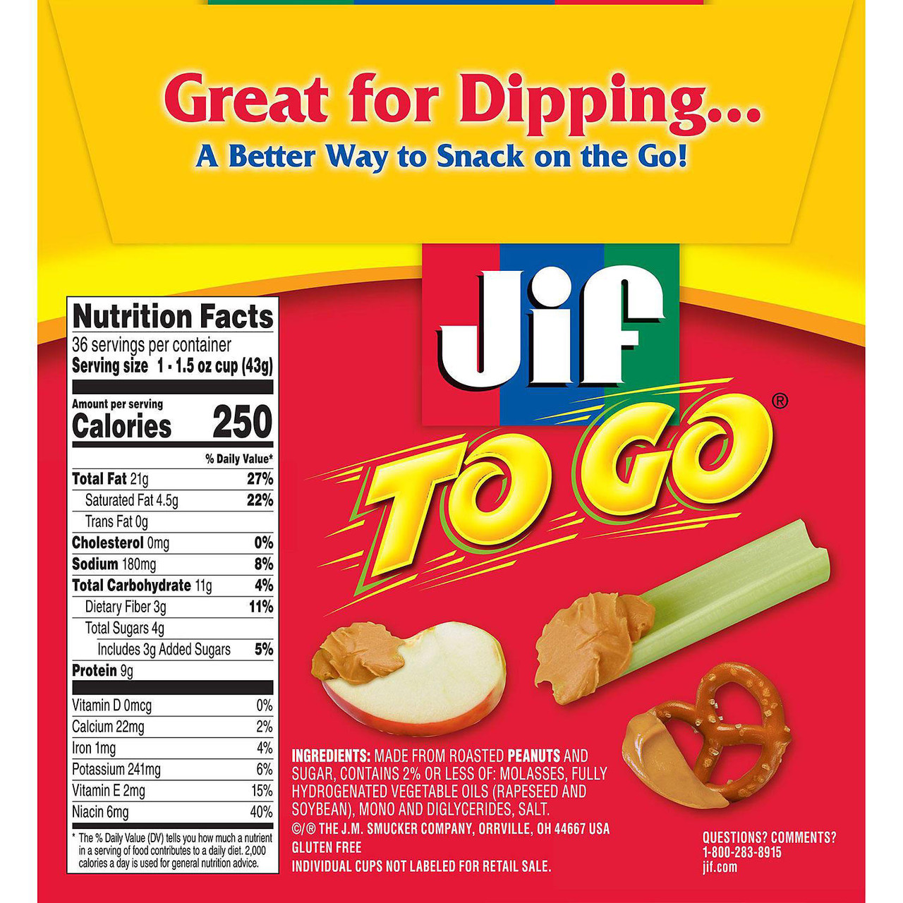 Jif-To-Go Creamy Peanut Butter (36 ct.) - *In Store