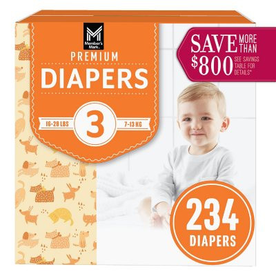 Member's Mark Premium Baby Diapers Size 3 - 234 ct. (16-28 lbs.) - *Pre-Order