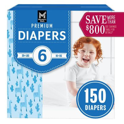 Member's Mark Premium Baby Diapers Size 6 - 150 ct. (35+ lbs.) - *In Store