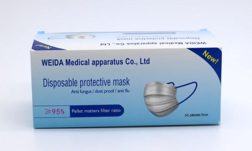 WEIDA 50CT DISPOSABLE 3 FOLD MASK - *In Store