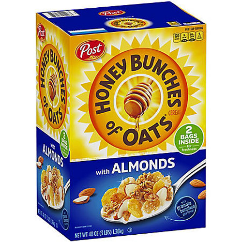 Post Honey Bunches of Oats with Crispy Almonds (48 oz.) - [From 30.00 - Choose pk Qty ] - *Ships from Miami