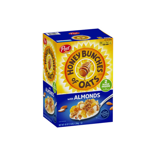 Post Honey Bunches of Oats with Crispy Almonds (48 oz.) - [From 41.00 - Choose pk Qty ] - *Ships from Miami