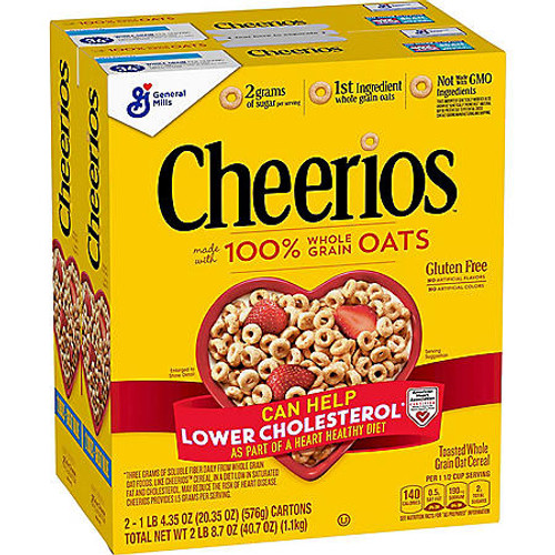 Cheerios Gluten-Free Cold Cereal (20.35 oz., 2 pk.) - [From 26.00 - Choose pk Qty ] - *Ships from Miami