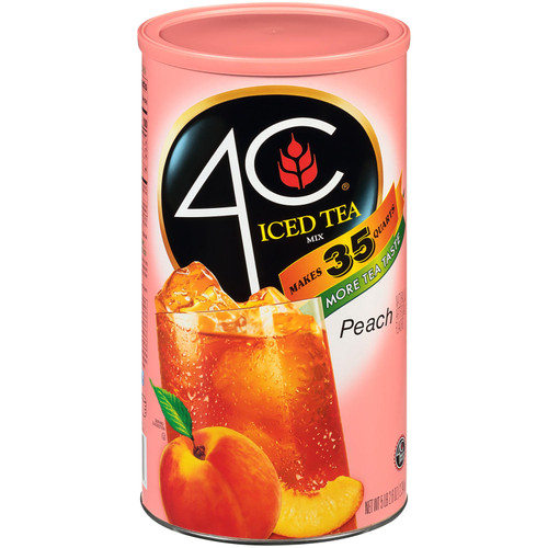 4C 35 QT Peach Iced Tea Mix (82.6 oz.) - [From 30.00 - Choose pk Qty ] - *Ships from Miami