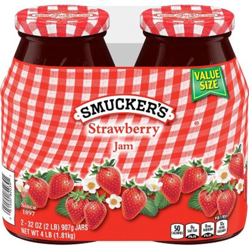 Smucker's Strawberry Jam (64 oz., 2 pk.) - [From 31.00 - Choose pk Qty ] - *Ships from Miami