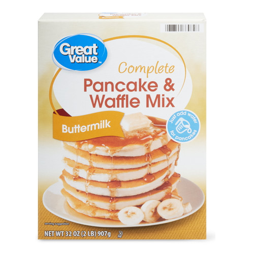 Great Value Complete Pancake & Waffle Mix, Buttermilk, 32 oz - [From 12.00 - Choose pk Qty ] - *Ships from Miami