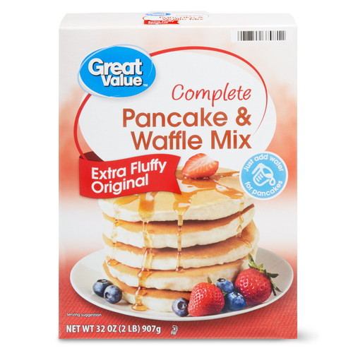 Great Value Complete Pancake & Waffle Mix, Extra Fluffy, Original, 32 oz - [From 12.00 - Choose pk Qty ] - *Ships from Miami