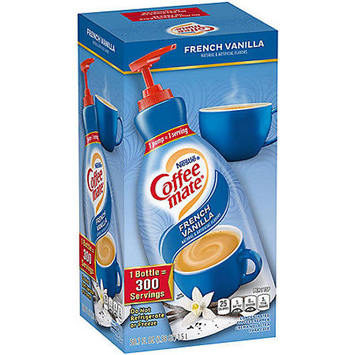 Nestle Coffee mate Liquid Creamer Pump, French Vanilla (1.5 L) - [From 65.00 - Choose pk Qty ] - *Ships from Miami