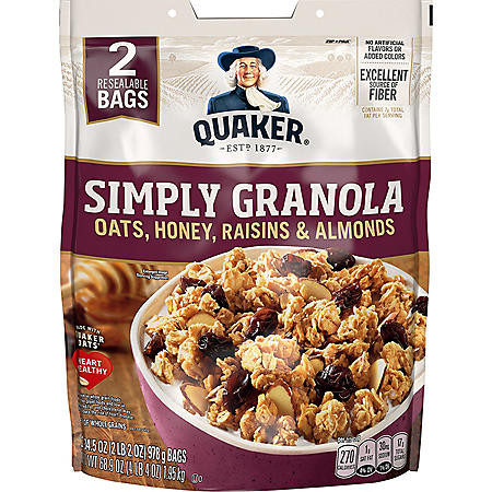 Quaker Simply Granola (34.5oz., 2 Resealable Bags.) - *In Store