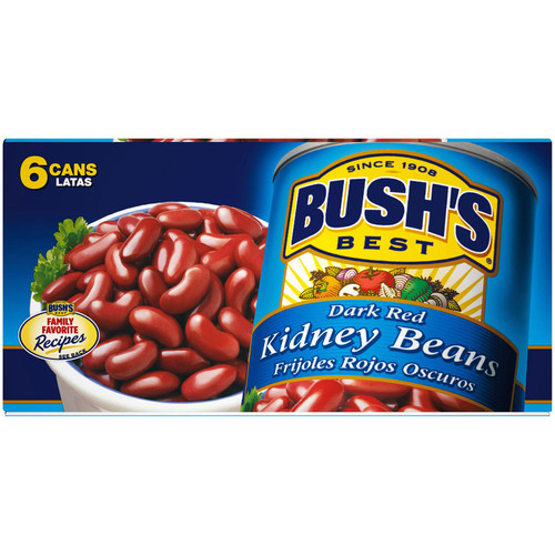 Bush's Dark Red Kidney Beans (16 oz., 6 pk.) - [From 39.00 - Choose pk Qty ] - *Ships from Miami