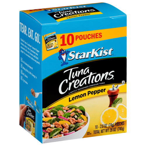 StarKist Tuna Creations, Lemon Pepper (2.6 oz.,10 pk.) - [From 58.00 - Choose pk Qty ] - *Ships from Miami