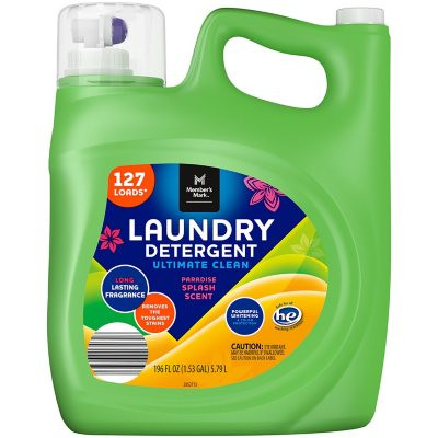 Member's Mark Ultimate Clean Liquid Laundry Detergent, Paradise Splash Scent (196 oz.) - [From 56.00 - Choose pk Qty ] - *Ships from Miami