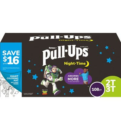Huggies Pull-Ups Nighttime Training Underwear for Boys 2T-3T - 108 ct. (16-34 lbs) - *Pre-Order