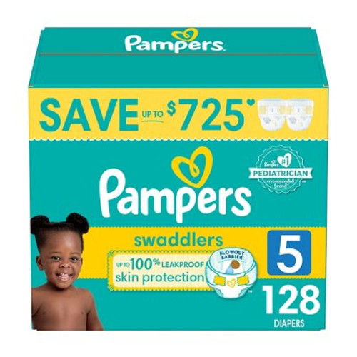 Pampers Swaddlers Softest Ever Diapers Size 5 - 128 ct. (27+ lbs.) - *Pre-Order