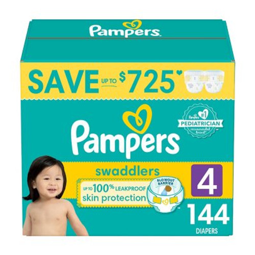 Pampers Swaddlers Softest Ever Diapers Size 4 - 144 ct. (22-37 lbs.) - *Pre-Order