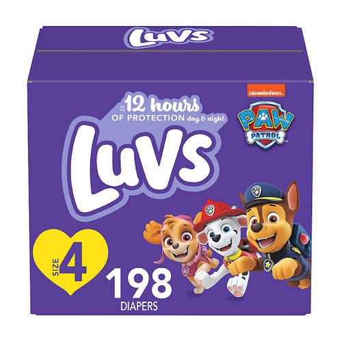 Luvs Pro Level Leak Protection Diapers Size 4 - 198 ct. (22-37 lbs.) - *In Store