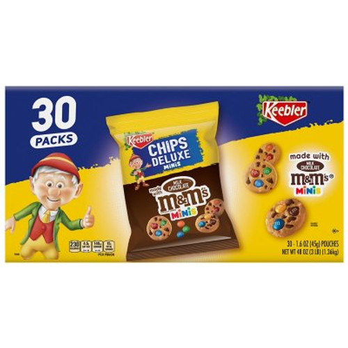 Keebler Chips Deluxe M&M Minis (1.6 oz., 30 pk.) - [From 60.00 - Choose pk Qty ] - *Ships from Miami