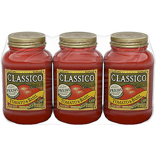 Classico Tomato and Basil Pasta Sauce (32 oz., 3 pk.) - [From 51.00 - Choose pk Qty ] - *Ships from Miami