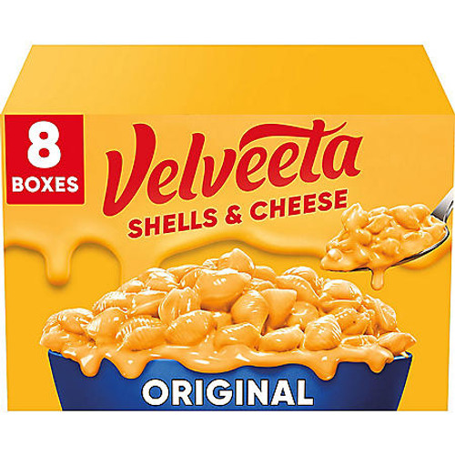 Velveeta Shells and Cheese Original Mac and Cheese Meal (12 oz., 8 pk.) - [From 77.00 - Choose pk Qty ] - *Ships from Miami