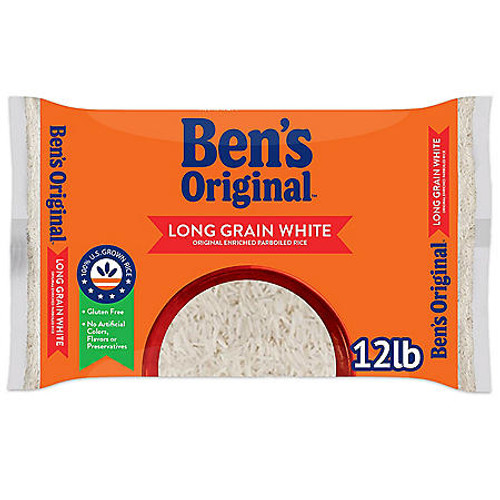 Ben's Original Enriched Long Grain White Parboiled Rice (12 lbs.) - [From 50.00 - Choose pk Qty ] - *Ships from Miami