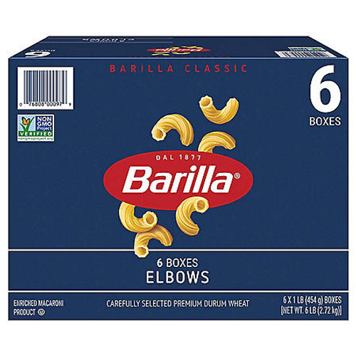Barilla Elbow Pasta (1lb., 6 pk.) - [From 47.00 - Choose pk Qty ] - *Ships from Miami