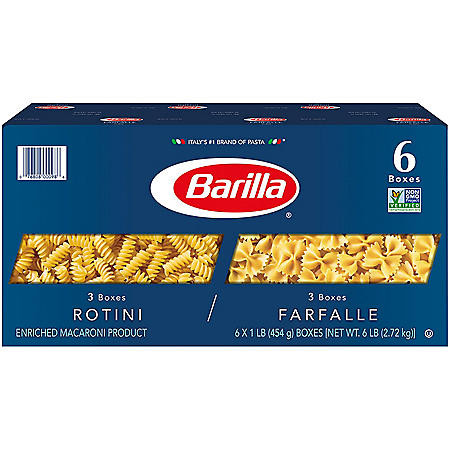 Barilla Pasta Rotini & Farfalle Variety Pack (16 oz., 6 pk.) - [From 49.33 - Choose pk Qty ] - *Ships from Miami