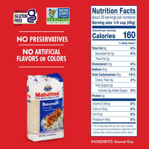 Mahatma Basmati Extra Long Grain White Rice 2 lb Bag - [From 22.00 - Choose pk Qty ] - *Ships from Miami