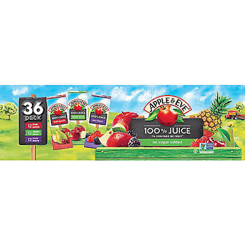 Apple & Eve 100% Juice Variety Pack (6.75 fl. oz., 36 pk.) - [From 43.00 - Choose pk Qty ] - *Ships from Miami