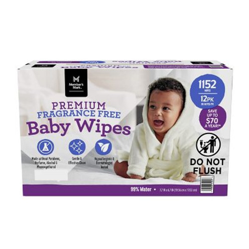 Member's Mark Premium Fragrance-Free Baby Wipes (1152 ct.) - *In Store
