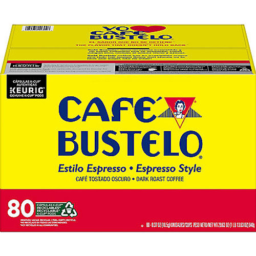 Café Bustelo Coffee Espresso Style K-Cups, Dark Roast (80 ct.) - [From 136.00 - Choose pk Qty ] - *Ships from Miami