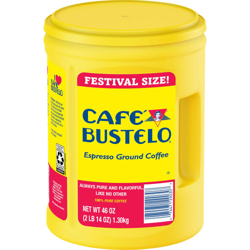 Café Bustelo Festival Size Dark Roast Ground Coffee, Espresso (46 oz.) - [From 94.00 - Choose pk Qty ] - *Ships from Miami
