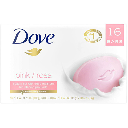 Dove Beauty Bar Soap, Pink (3.75 oz., 16 ct.) - [From 72.00 - Choose pk Qty ] - *Ships from Miami