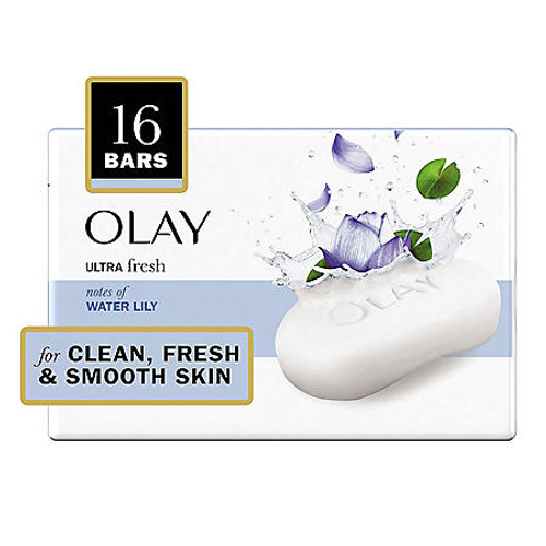 Olay Ultra Fresh Bar Soap, Notes of Water Lily (4 oz., 16 ct.) - [From 87.00 - Choose pk Qty ] - *Ships from Miami