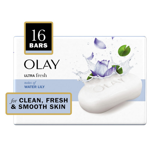 Olay Ultra Fresh Bar Soap, Notes of Water Lily (4 oz., 16 ct.) - [From 83.00 - Choose pk Qty ] - *Ships from Miami