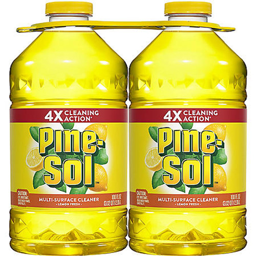 Pine-Sol All Purpose Multi-Surface Cleaner, Lemon Fresh (100 fl. oz./bottle, 2 pk.) - [From 54.00 - Choose pk Qty ] - *Ships from Miami