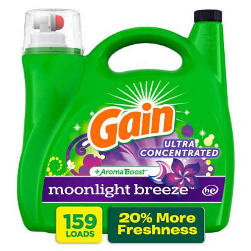 Gain Ultra Concentrated + Aroma Boost Laundry Detergent, Moonlight Breeze (208 fl. oz., 159 loads) - *Pre-Order