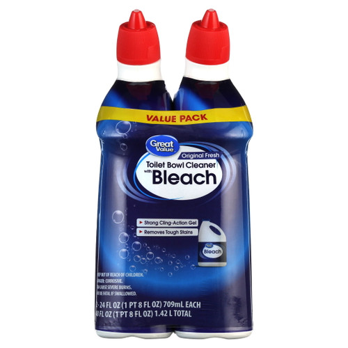 Great Value Toilet Bowl Cleaners, Fresh Scent, 24 Fluid Ounce, 2 Count - [From 19.00 - Choose pk Qty ] - *Ships from Miami