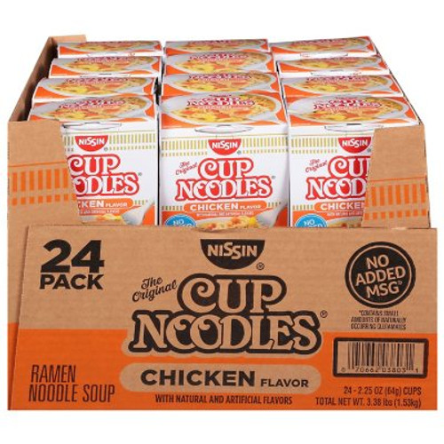Nissin Cup Noodles, Chicken Flavor 2.25 oz., 24 ct. - [From 67.00 - Choose pk Qty ] - *Ships from Miami