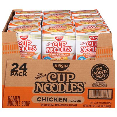 Nissin Cup Noodles, Chicken Flavor 2.25 oz., 24 ct. - [From 67.00 - Choose pk Qty ] - *Ships from Miami