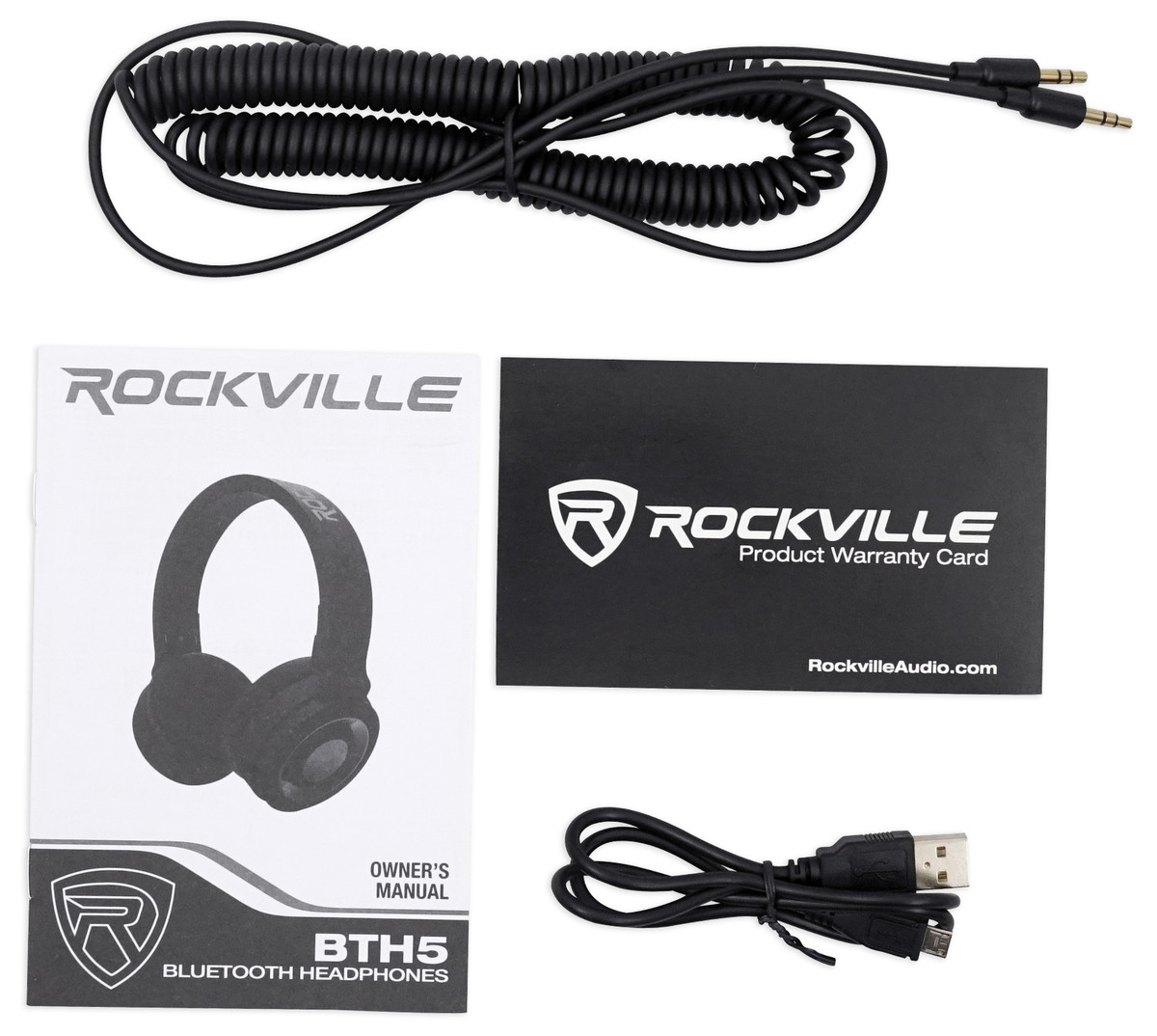 Rockville BTH5 Wireless Bluetooth Headphones w/Mic For iPhone XR