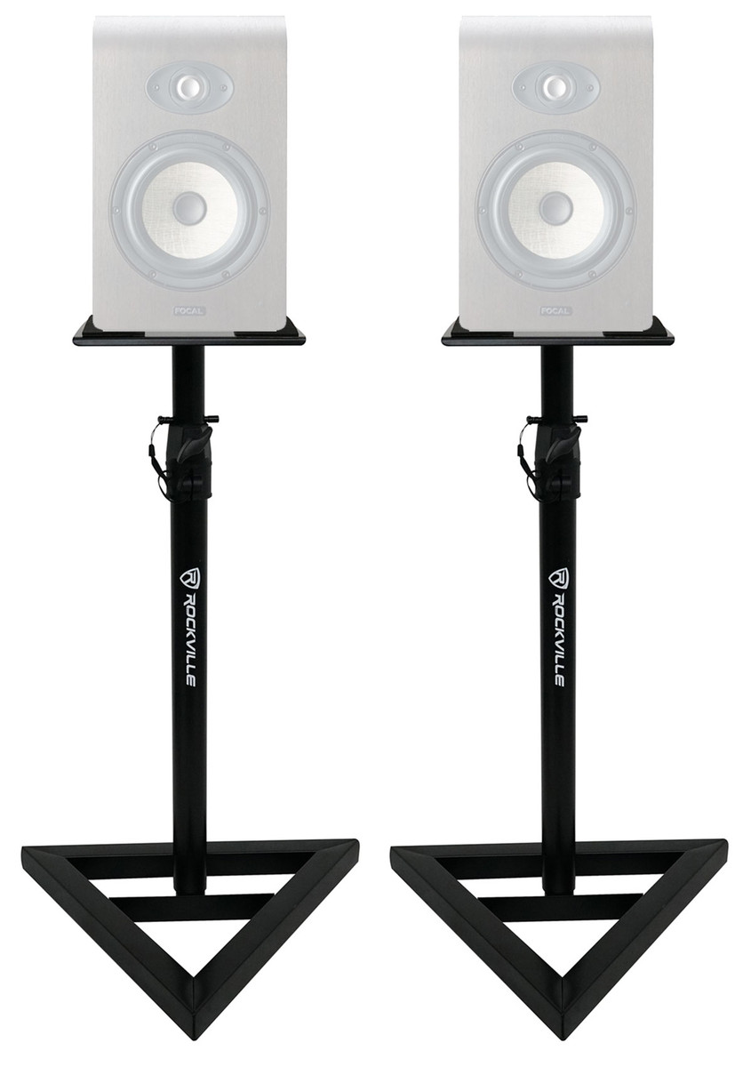 2 Rockville Adjustable Studio Monitor Speaker Stands For Focal